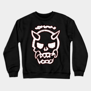 Cool Black and White Oni Head Japan Skull from Wind Breaker Anime Web Manga Icons WB-5 Crewneck Sweatshirt